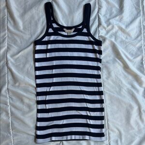 Banana Republic Navy and White Striped Tank